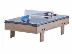 Mesa de billar SucceBuy 4 en 1, mesa de hockey de aire de 82 cm, futbolín, ping-pong y billar, multifuncional, compacta, para interior.