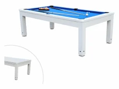 Discount Vente-unique Mesa de billar transformable en mesa de cenar SNOOKER Azul / Blanco
