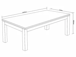 Discount Mesa de billar y ping-pong convertible, blanca, L182 x A102 x A80 cm, HENK Billar