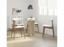 Clicnbuy Mesa de bistró contrachapada color roble Sonoma 60x60x75 cm