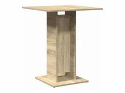 Clicnbuy Mesa de bistró contrachapada color roble Sonoma 60x60x75 cm