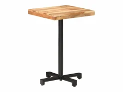 Clicnbuy Mesa de bistró cuadrada madera de mango maciza 50x50x75 cm