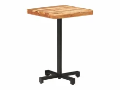 Clicnbuy Mesa de bistró cuadrada madera de mango maciza 50x50x75 cm