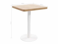 Best Clicnbuy Mesa de bistró MDF marrón claro 60x60 cm Marru00f3n
