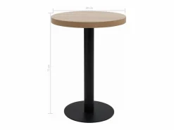 Outlet Mesa de bistró MDF marrón claro 60 cm Mesa Alta