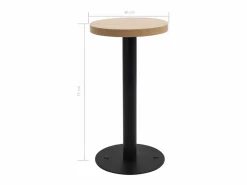 Outlet Mesa de bistró MDF marrón claro 40 cm Mesa Alta