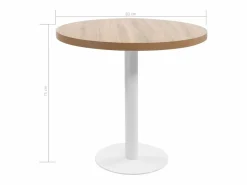 Clicnbuy Mesa de bistró MDF marrón claro 80 cm