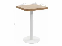Outlet Mesa de bistró MDF marrón claro 50x50 cm Mueble Bar