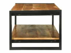 New Mesa de Café Marrón 120 x 50 x 38 cm Madera de Acacia Sólida Mesa De Centro
