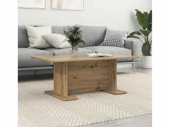 Outlet Clicnbuy Mesa de Café Roble artisan 103.5 x 60 x 40 cm Marru00f3n