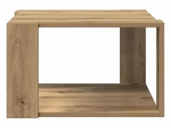Sale Clicnbuy Mesa de Café Roble artisan 51.5 x 51.5 x 30 cm Marru00f3n