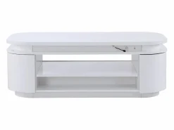 Best Mesa de centro 4 puertas y 1 cajón con LEDs - MDF - Color: lacado - VANDANA Mesa De Centro
