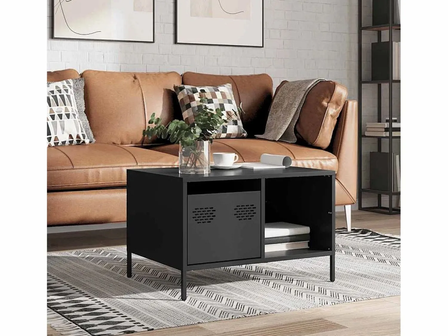 Outlet Mesa de centro acero laminado en frío 68,5x50x43,5 cm Mesa De Centro