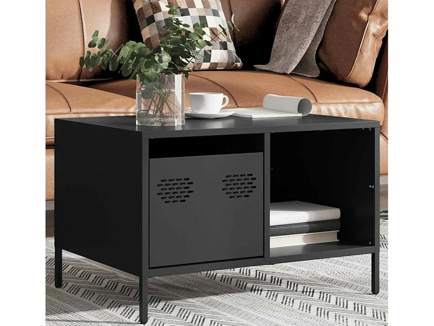 Outlet Mesa de centro acero laminado en frío 68,5x50x43,5 cm Mesa De Centro