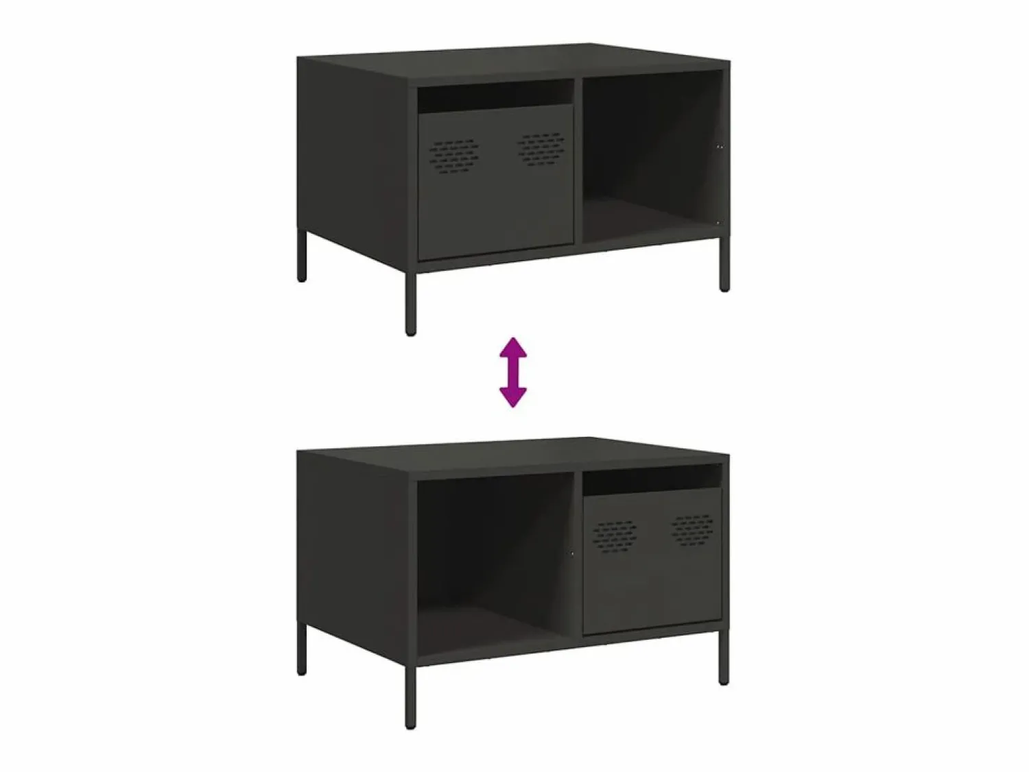 Outlet Mesa de centro acero laminado en frío 68,5x50x43,5 cm Mesa De Centro
