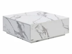 Hot Mesa de centro con 2 cajones en MDF - Efecto mármol - ANTRIM by Pascal Morabito Mesa De Centro