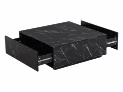 Vente-unique Mesa de centro con 2 cajones en MDF - Efecto mármol - ANTRIM de Pascal Morabito