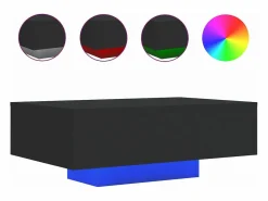 Mesa de centro con luces LED 85x55x31 cm Mesa De Centro