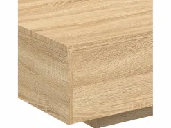 vidaxl Mesa de centro con luces LED roble Sonoma 85x55x31 cm