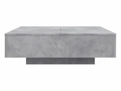 Online Mesa de centro con luces LED hormigón 100x100x31 cm Mesa De Centro