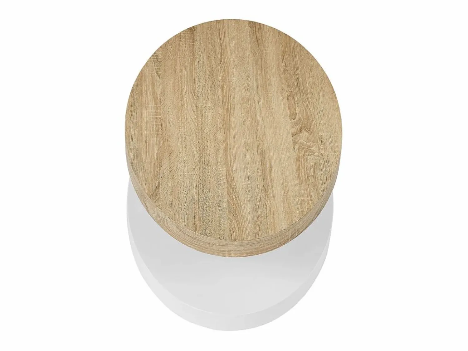 Clearance Vente-unique Mesa de centro con tablero pivotante - MDF - Natural y blanco VITALY Color natural claro / Blanco