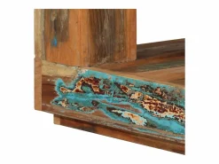 Discount vidaxl Mesa de centro de madera maciza reciclada 45x45x40 cm Color natural claro