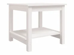 Best Mesa de centro de madera maciza de pino blanca 50x50x45 cm Mesa De Centro