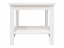Best Mesa de centro de madera maciza de pino blanca 50x50x45 cm Mesa De Centro