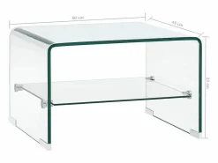 Hot Mesa de centro de vidrio templado 50x45x33 cm Mesa De Centro