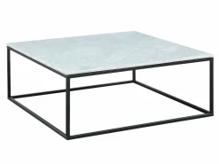 Hot Mesa de centro design ARETHA - Mármol y metal - Bicolor Mesa De Centro