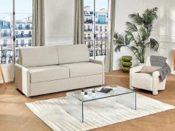 Vente-unique Mesa de centro design de cristal templado curvado ALONZO