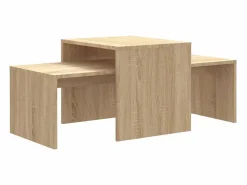 vidaxl Mesa de centro madera contrachapada color roble 100x48x40 cm
