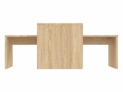 vidaxl Mesa de centro madera contrachapada color roble 100x48x40 cm