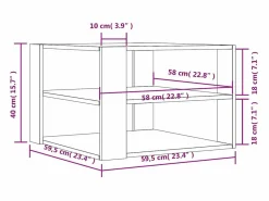 Best Mesa de centro madera de ingeniería roble Sonoma 58x58x40cm Mesa De Centro