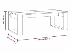 Clicnbuy Mesa de centro madera de ingeniería 102x50x35 cm