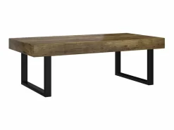 Hot Mesa de centro MDF y hierro marrón oscuro y negro 120x60x40 cm ES208274 Marru00f3n