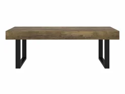 Hot Mesa de centro MDF y hierro marrón oscuro y negro 120x60x40 cm ES208274 Marru00f3n