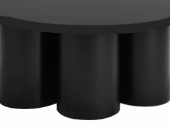 Vente-unique Mesa de centro orgánica y design en MDF - Negro - YAVINA
