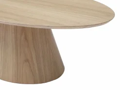 Sale Vente-unique Mesa de centro ovalada de MDF - Natural claro - ANTELADA Color natural claro