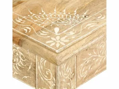 Clicnbuy Mesa de centro pintada a mano madera maciza mango 110x50x45 cm