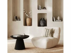 Rendez-Vous Déco Mesa de centro redonda de metal D60 cm - Gomez Negro
