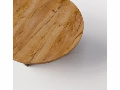 Mesa de centro redonda TORI Ø90 cm Roble Craft