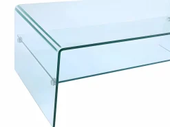 Outlet Mesa de centro STILEOS - Doble nivel - Cristal templado Mesa De Centro