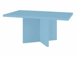 Discount Mesa de centro tablero resistente MDF 3cm Azúl Cornish 100x60cm - HECHO EN ESPAÑA Azul celeste