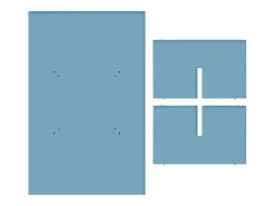 Discount Mesa de centro tablero resistente MDF 3cm Azúl Cornish 100x60cm - HECHO EN ESPAÑA Azul celeste