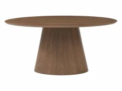Clearance Vente-unique Mesa de comedor 6 comensales de MDF - Natural oscuro - ANTELADA Color natural oscuro