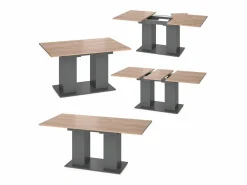 Mesa de comedor antracita 140x90x76 dix Mesa Extensible