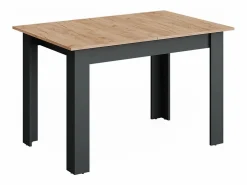 Sale Mesa de comedor antracita/roble dorado 160x80x76 repose Mesa Extensible