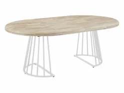 Hot ADEC Mesa de comedor Brad extensible diseño redondo nordish/ Ø120 cm Blanco