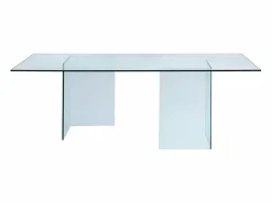 Vente-unique Mesa de comedor COLEDON - 8 cubiertos - Cristal templado Transparente